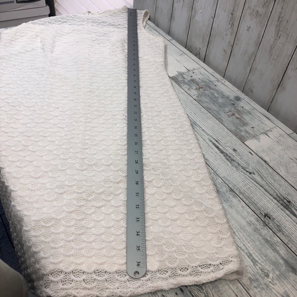 Adrianna Papell Crocheted Lace White Sleeveless Sheath Dress - Picture 8 of 12